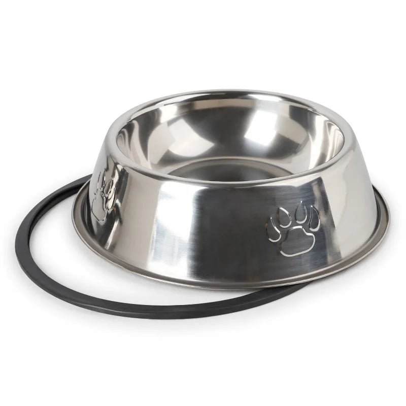 "PawPerfect Stainless Steel Pet Bowl"