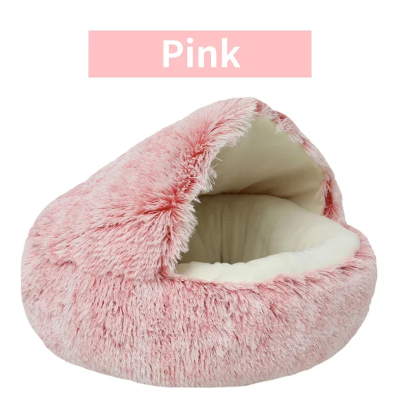 CozyWarm 2-in-1 Winter Plush Cat & Dog Bed