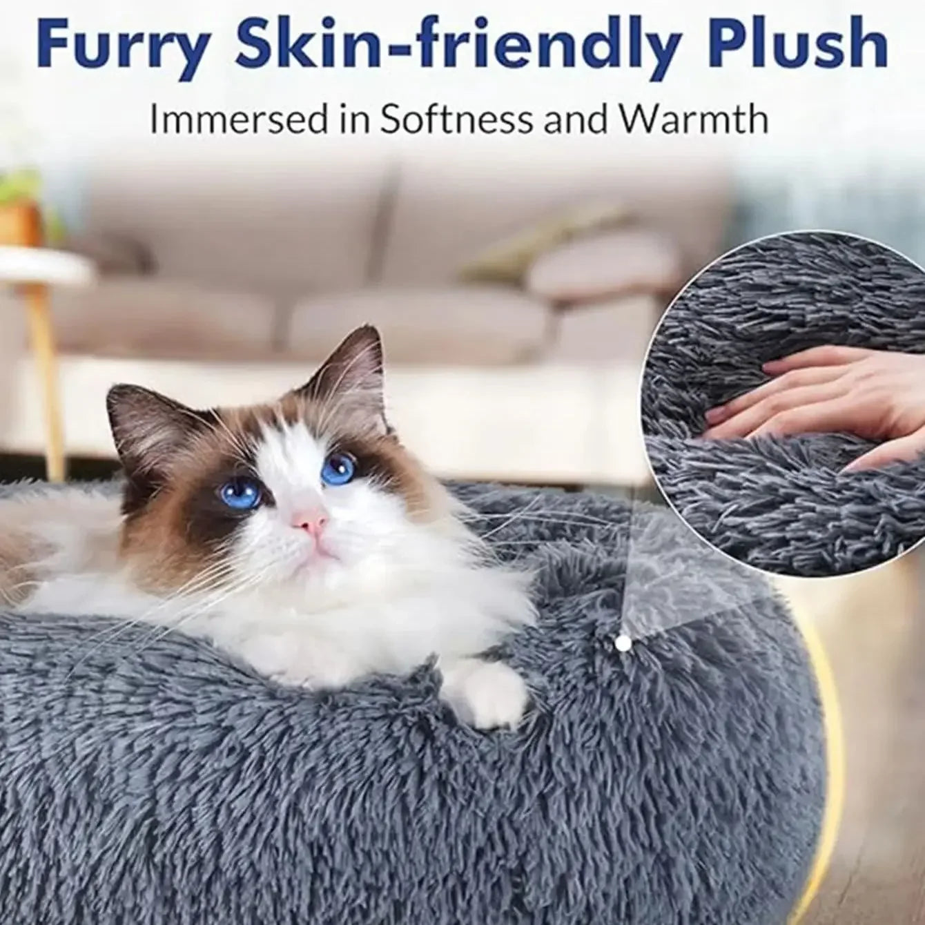 "CozyPaw Plush Pet Bed"