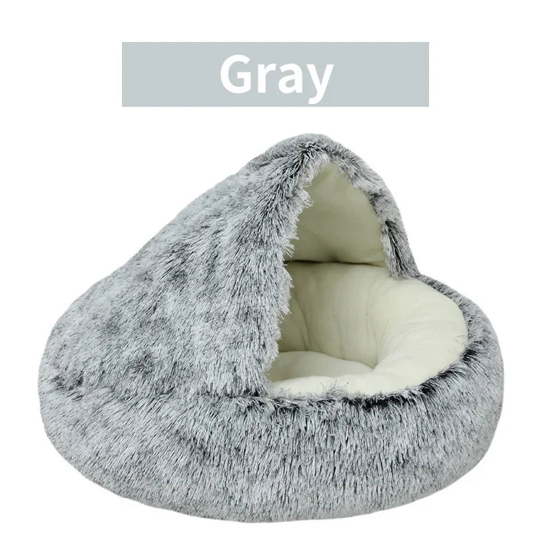 CozyWarm 2-in-1 Winter Plush Cat & Dog Bed