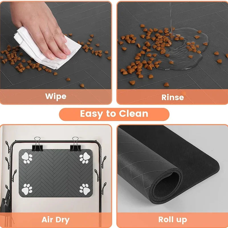 "PawMate Waterproof Feeding Mat"