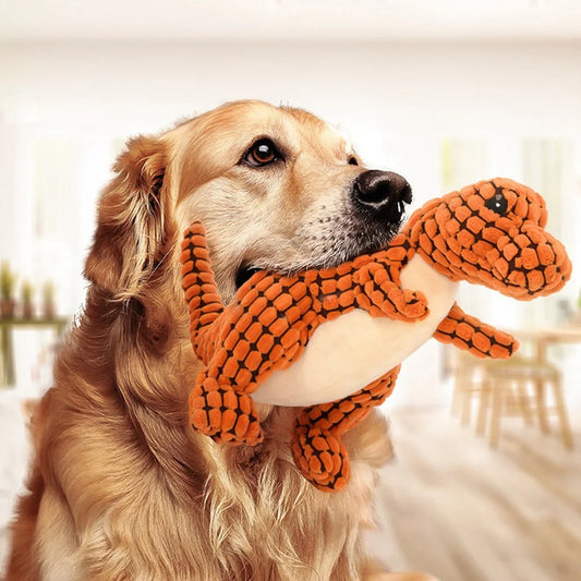 "DinoPals Plush - interactive chew toys for cats and small dogs"